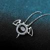 Sterling Bat Pendant Necklace Women Dainty Moissanite Cross Chain Choker Minimalist Fashion Jewelry