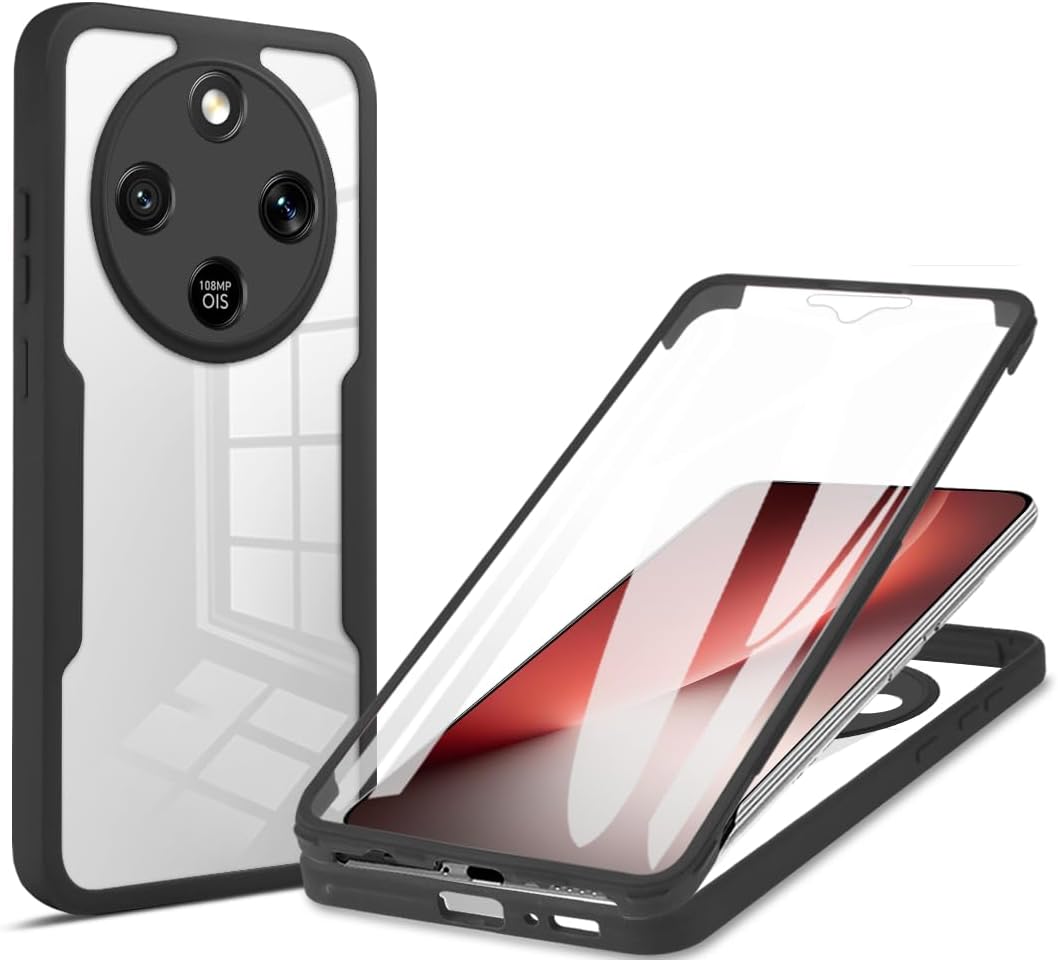 360 Full Protection Case for Vivo X300 Cover Built-in Screen Protector for Vivo X300 чёрный