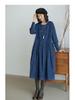 Autumn 2021 Japanese-Korean Corduroy Literary Dress - Women's Long-Sleeve Midi Skirt