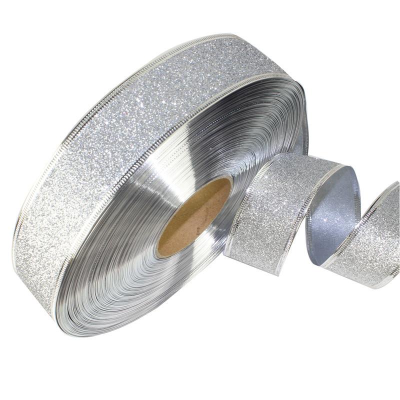 Eyecatching 38cm Glittery Christmas Satin Ribbons For Beautiful Decorations Holiday