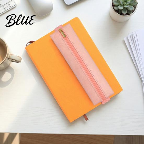 Professional Accessory Organizer Zipper Pen Holder for Notebook with Adjustable Elastic Band Slim Portable Stationery Design Lightweight Pouch,