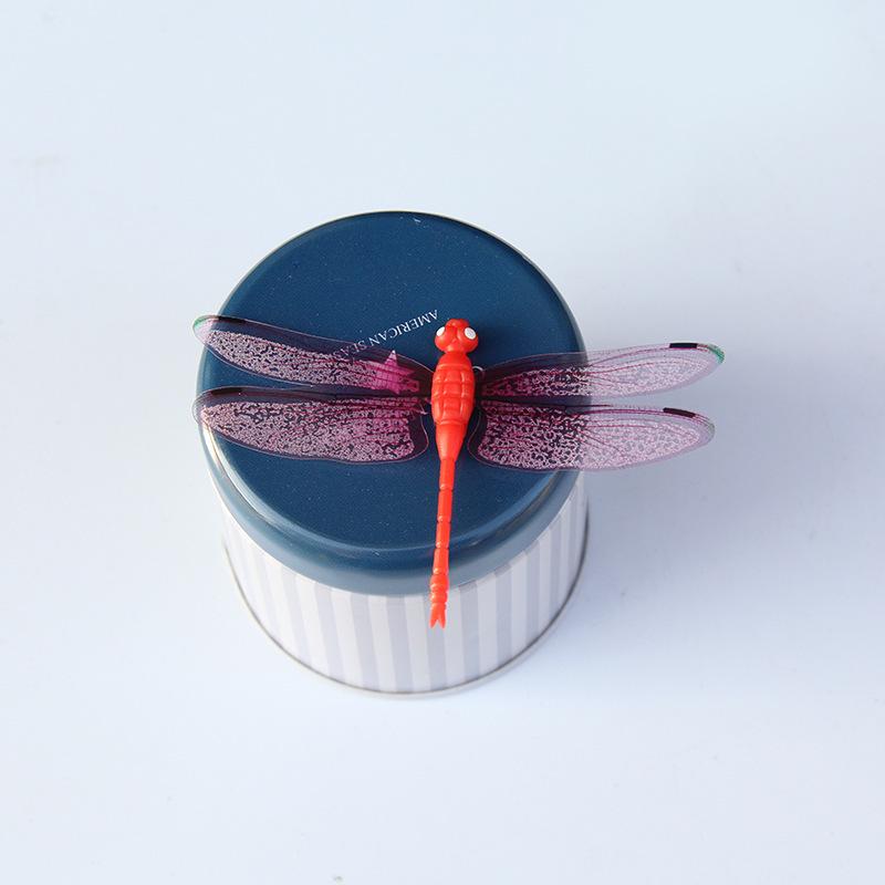 8.5cm Fluorescent Dragonfly Magnet for Flower Arrangements and Garden Decor