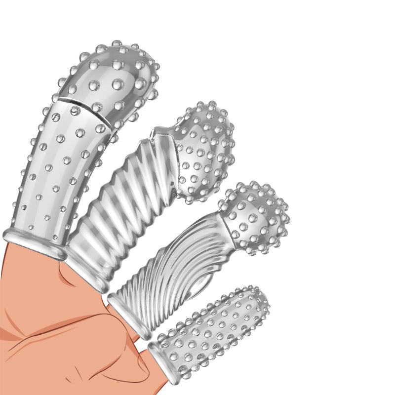 Finger Spike Sleeve Adult Sex Toy For Women Solo Play Masturbation Erotic G-spot Stimulation Accessories To Vibrators