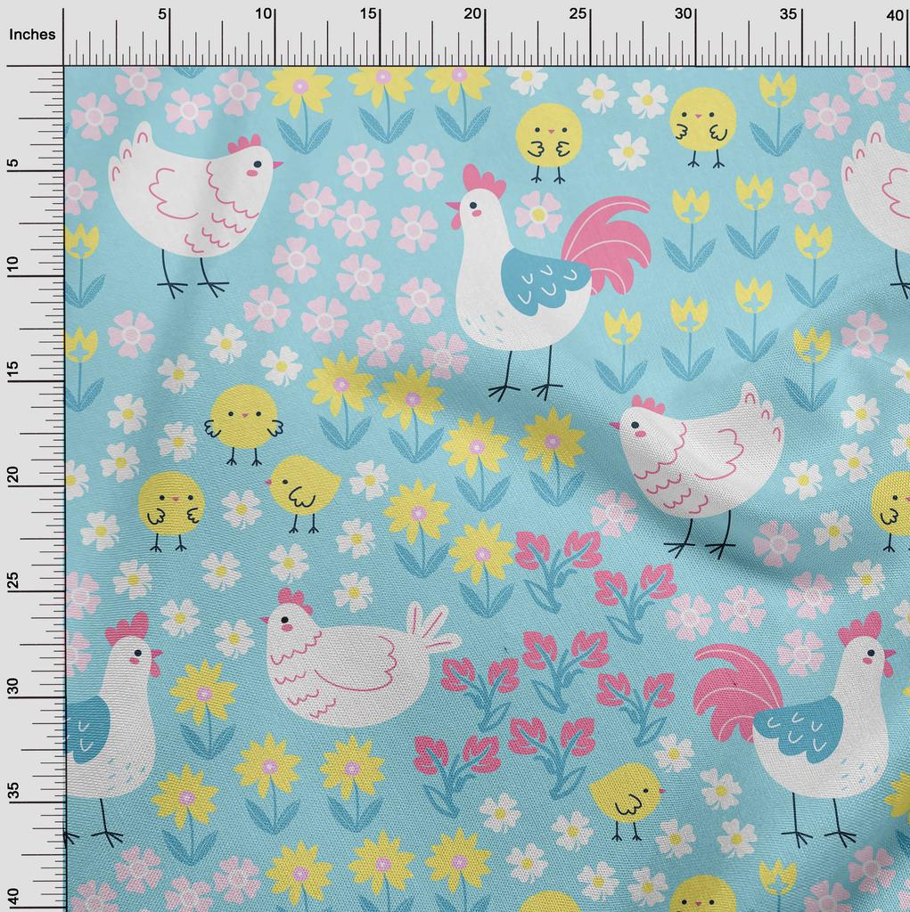 oneOone Bavlněný popelín arktická modrá látka Kawai šití řemeslné projekty potisky látek podle yardu 42 palců