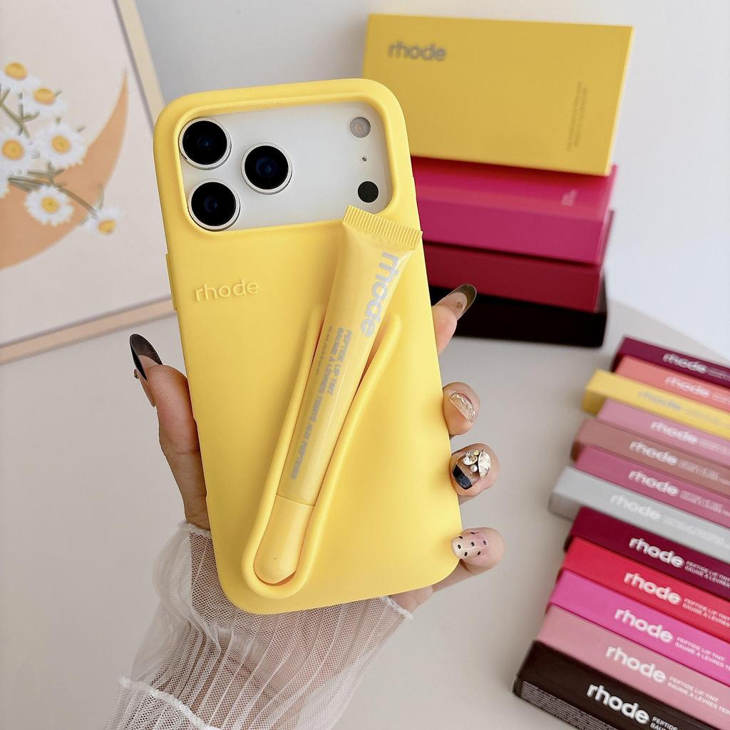 Hailey's Silicone iPhone Case with Lipstick Holder for iPhone 13, 14, 15, 17 + Gift Box