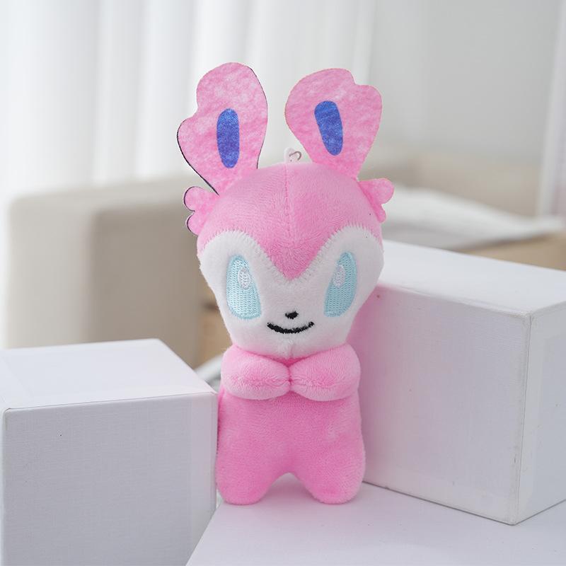 

Keychain Bear Stuffed Cute Plush Accessory For Kids Bags School розовый