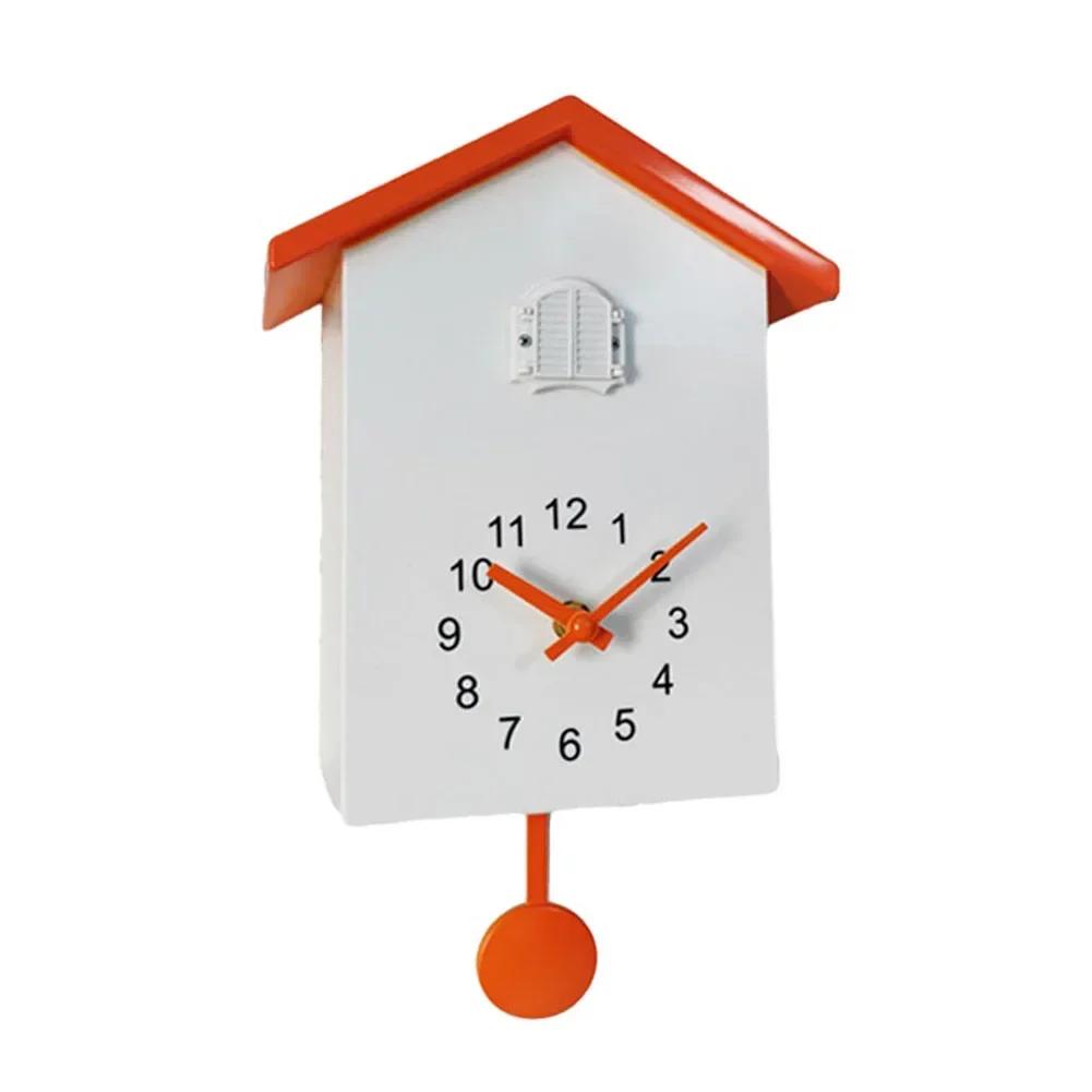 1pc Clock Kitchens Living Room Modern Offices Room Wall Battery Powered Bedrooms Bird House Cuckoo Clock Decoration Decorative