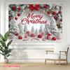 One 2D flat-printed Christmas holiday scene snow landscape decoration photography background.zyc