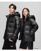 Men's Black Gold Short Down Jacket 2026: New Trendy Style, Unisex Thickened Goose Down Coat for Warmth.