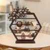 Hollowed Out Flower Earring Clip Display Rack Vintage Tabletop Organizer Rack  Women