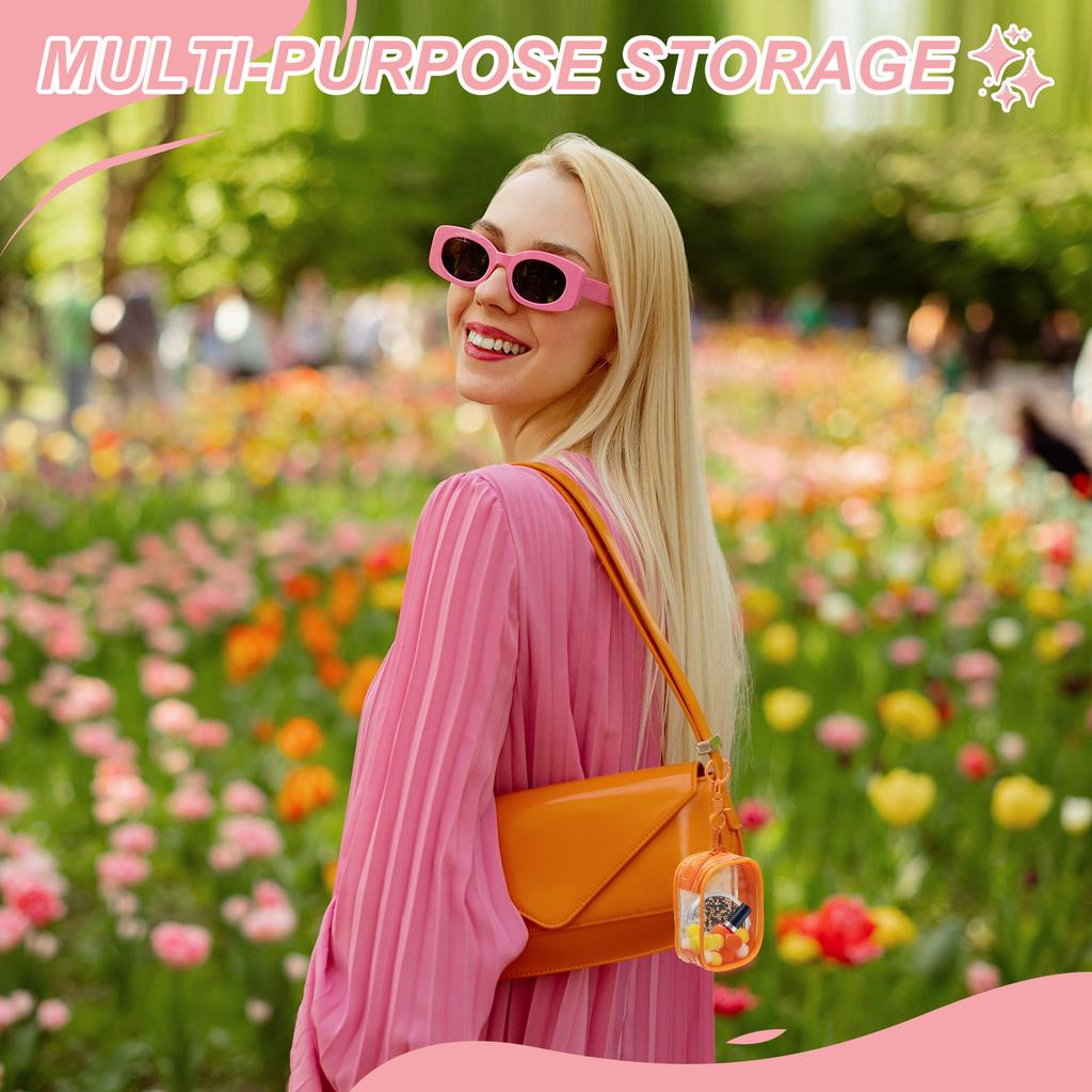 Uxcell 4 Inch Plush Doll Out Bag PVC Transparent Mini Doll  Display Pouch Clear Storage Case for Blind Box Doll Display Round