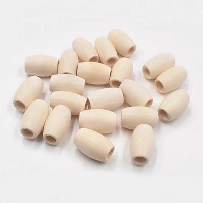 15pcs Long Oval Shape Big Hole 20x30mm Natural Wood Loose Handcraft Beads for DIY Crafts Woodcraft Jewelry Bracelet Making