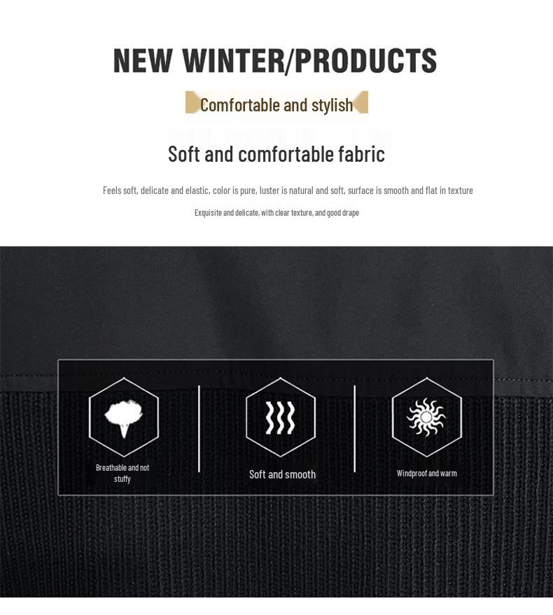 Men's High-End Spring Stand-Up Collar Knit Jacket – Trendy Youth Casual Business Coat