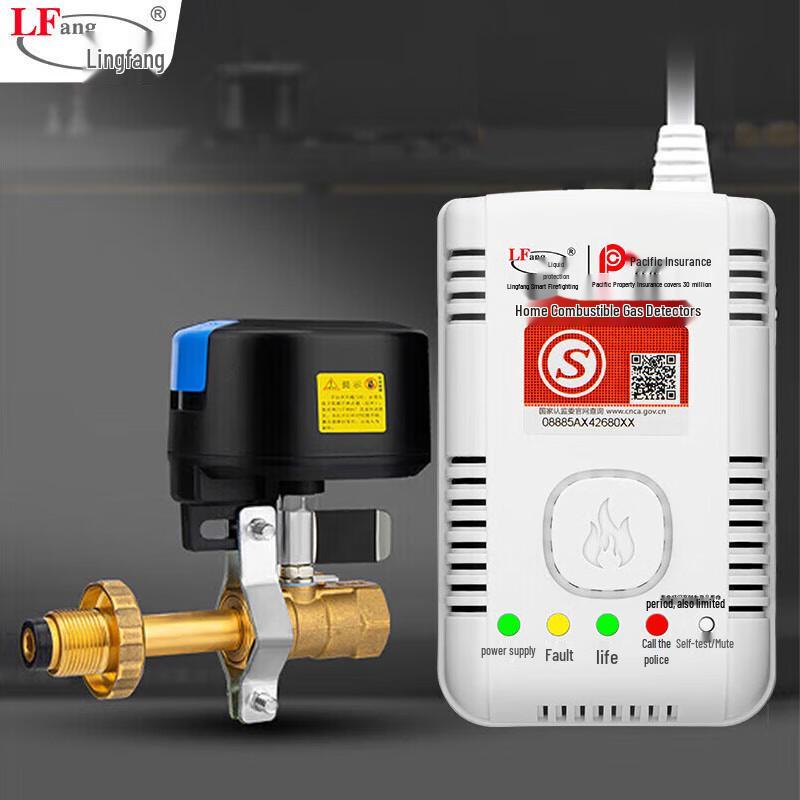 Lingfang JY-LF310 Home Gas Leak Detector with Automatic Shut-off Valve