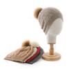 Cashmere hat autumn and winter new style women's pom pom twisted casual ear protecting pile hat thickened knitted hat