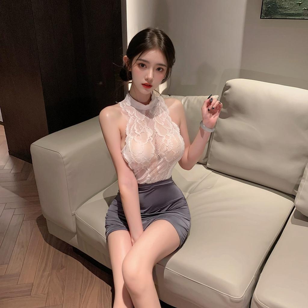 Sex lingerie stewardess secretary hip skirt passion seduction sexy hollow uniform free role-playing suit