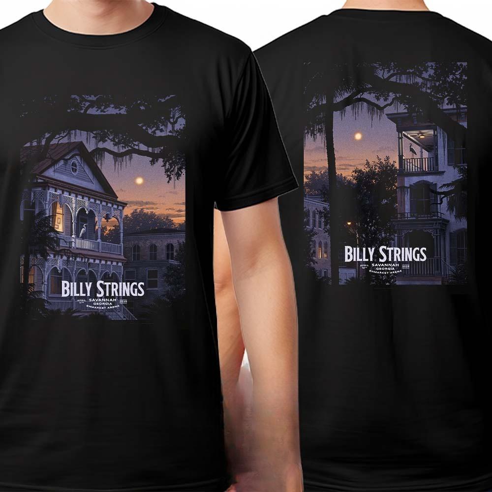 Hot Billy Strings Savannah GA Poster Full Show At Enmarket Arena on April 11th and 12th 2025 Unisex T-Shirt M