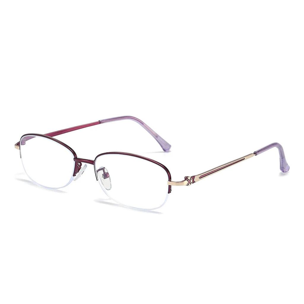New Women's Anti-blue Reading Glasses Half Frame Hanging Wire Fashion Business Presbyopia Glasses Reading Glasses For The Elderl