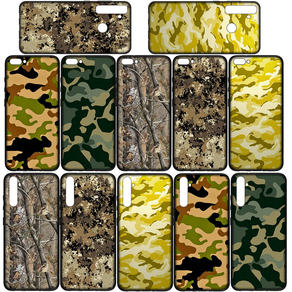 for iPhone 17 16 15 Xiaomi Poco Redmi Note 14 13 12 11 Pro Max Samsung Galaxy S25 S24 S23 OPPO Huawei Camo Military Army Camouflage Pattern Phone Case