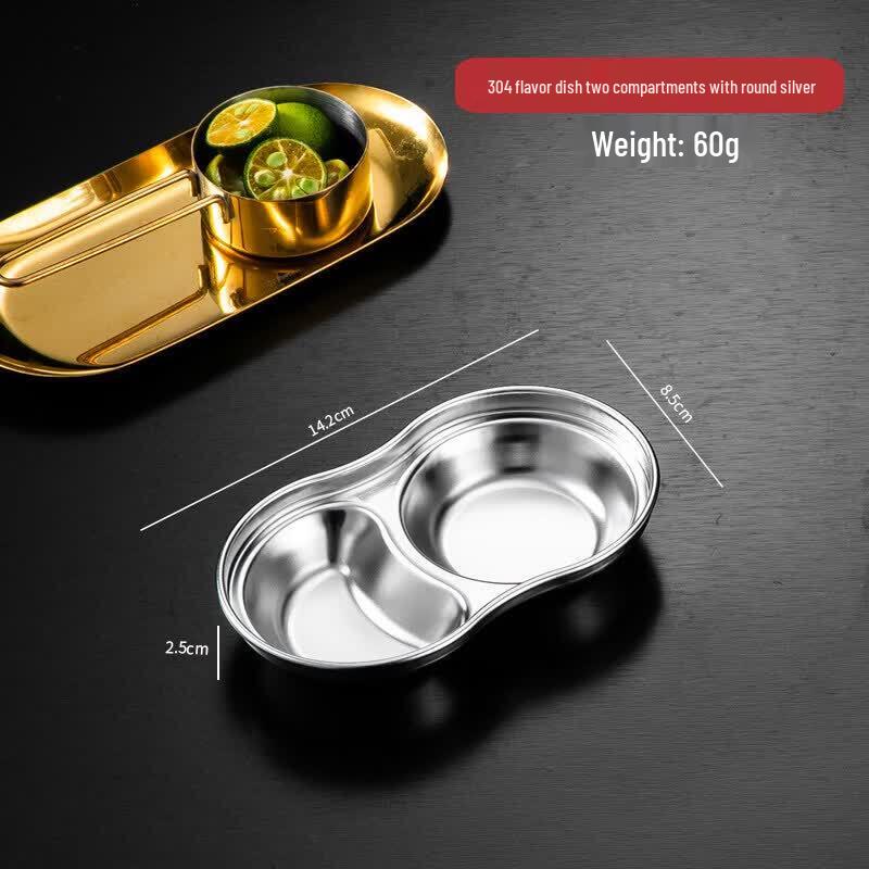 304 Stainless Steel Korean Style Dipping Dish