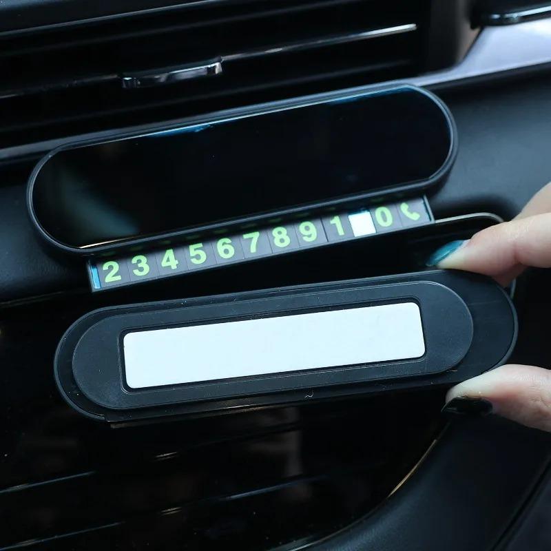 Car Temporary Park Stop Phone Temporary Park Stop Luminous Telephone Number Auto Luminous Parking Number Card Plate Accessories