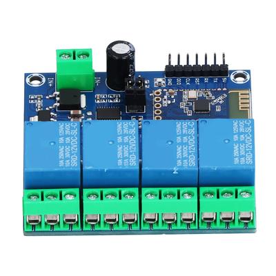Relaismodul 4-Kanal-Bluetooth-Handy-Fernbedienungsplatine mit Kontrollleuchte DC12V