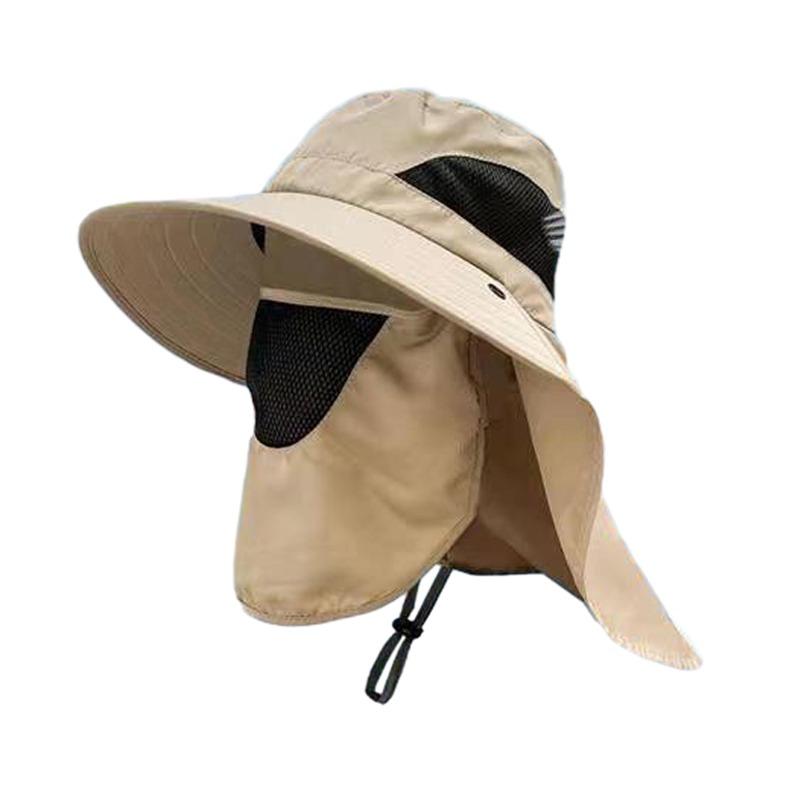 Unisex Outdoor UV Protection Sun Hat Fishing Cap Breathable Tourism Wide Brim
