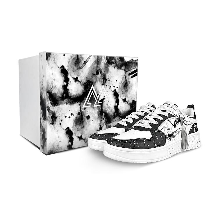Li Ning Wheat Age Низкие кеды для скейтборда Мужские Белый Черный AGCT147-5(Team47-BOX) 39