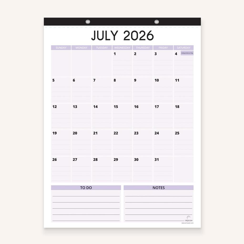 Fridge Calendar 2026-2027 for Refrigerator by StriveZen, 12x16 Inches, Large, Monthly, Magnetic, Vertical, January 26 - December 27, 24 Months, Space