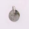 Labradorite Donut Pendant 925 Sterling Silver Rhodium Plated Minimal Fine Jewelry Gift for Her