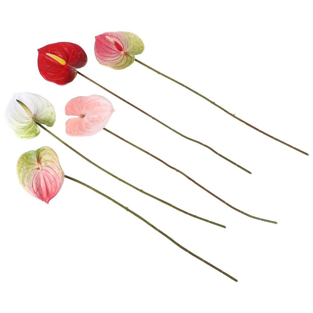 Garden Wedding Elegant Real Touch Bridal Anthurium Fake Plants Fake Flowers Artificial Calla Lilies