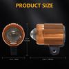 Motorcycle Auxiliary Spotlight Durable Double Color Flash Car Accessories Light Exquisite 6000k/ 3000k Moto Lamp Practical 60w
