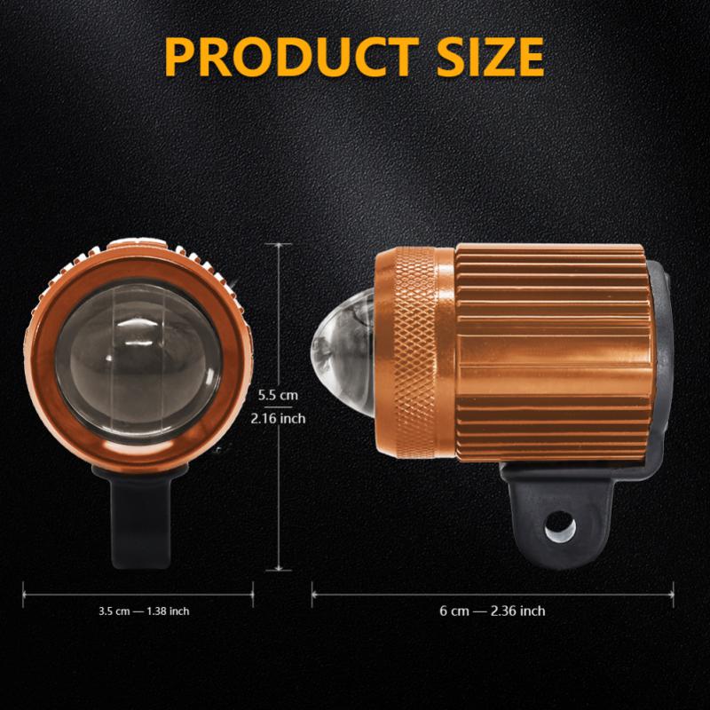 Motorcycle Auxiliary Spotlight Durable Double Color Flash Car Accessories Light Exquisite 6000k/ 3000k Moto Lamp Practical 60w