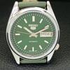 VINTAGE SEIKO 5 AUTOMATIC REFURBISHED JAPAN MENS GREEN DIAL WATCH a440541-9 Sk-a440541-1