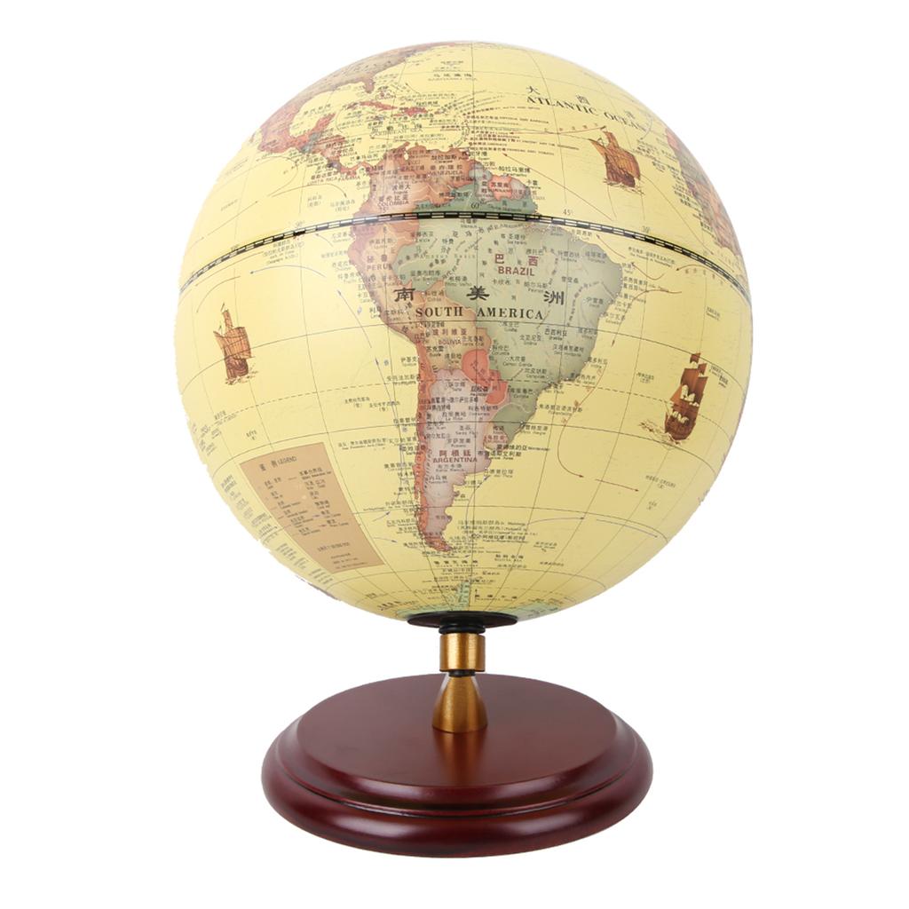 25CM 3D Antique Globe School Supplies Teaching Tool Desktop Decor Educational Toy25cm Antique with