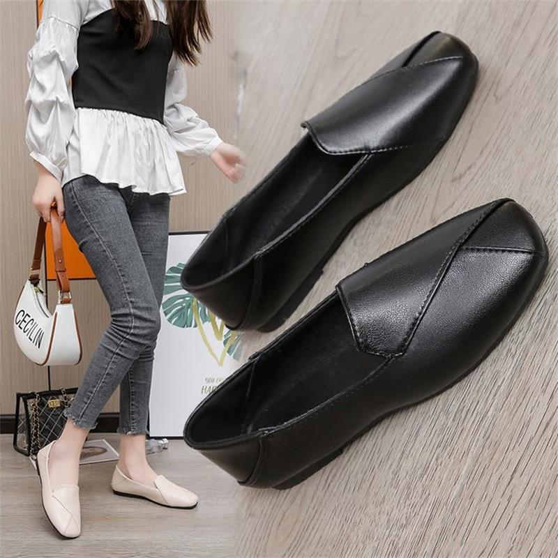 

Retro lazy pedal square head single shoes women 2025 spring new Internet celebrity ins tide flat-bottomed versatile work shoes 35