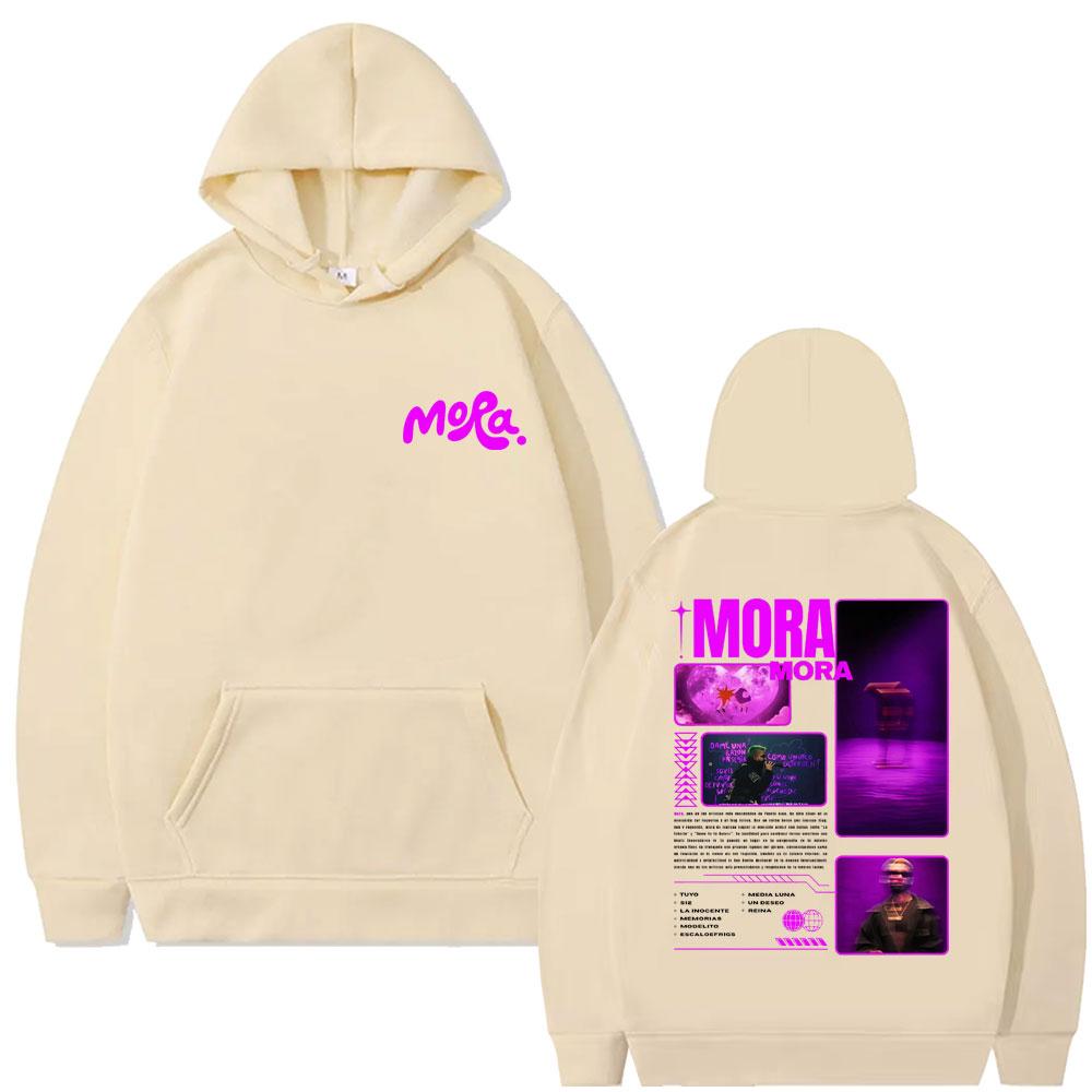 Rapper Mora Graphic Print Hoodie Men Women Hip Hop Fashion Oversized Sweatshirt Men's Long Sleeve Vintage Pullover