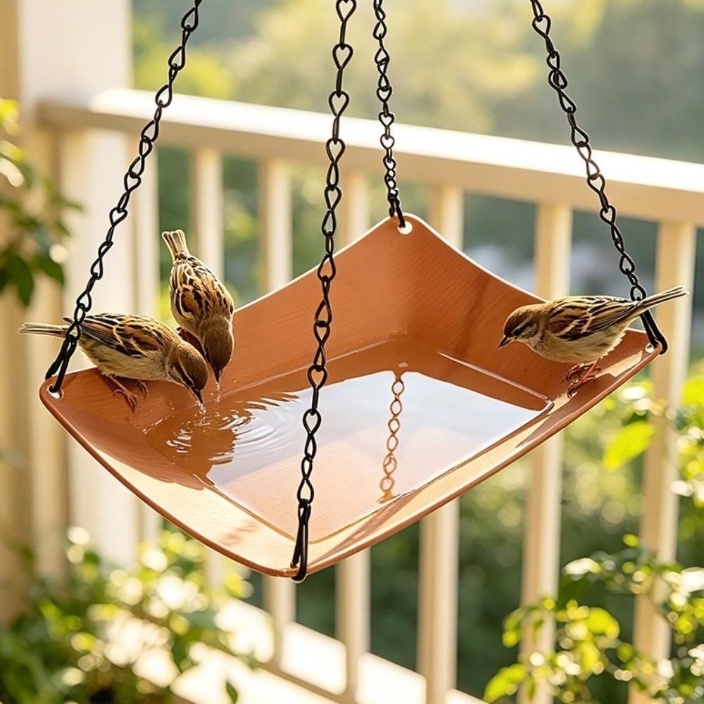 Open Bowl-shaped Hanging Bird Feeder Thickened Bird Feeding Platform Hummingbird Feeder Balcony