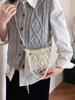 Wind Trend Pearl Crossbody Bag With Bead Embellishments For Daily Use