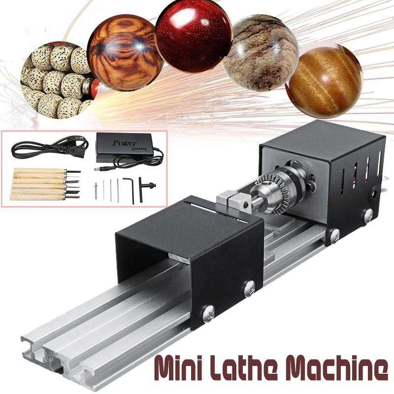 200W 110V-240V Diy Woodworking Tool Milling Grinding Polishing Carving Drill Rotary Tool Set Wood Lathe Mini Lathe Beads Machine