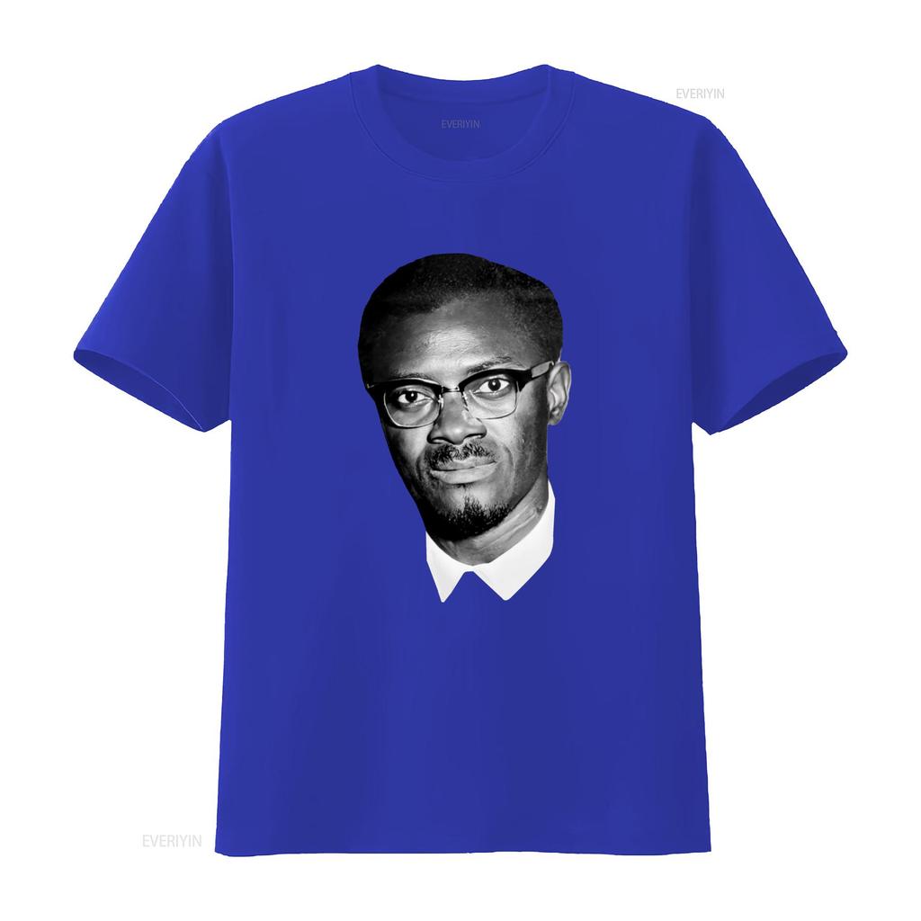 Maglietta con Stampa Patrice Lumumba Kongo Congo Zaire Africa per Uomo e Donna Design alla Moda Tessuto di Alta Qualità vintage Lavata