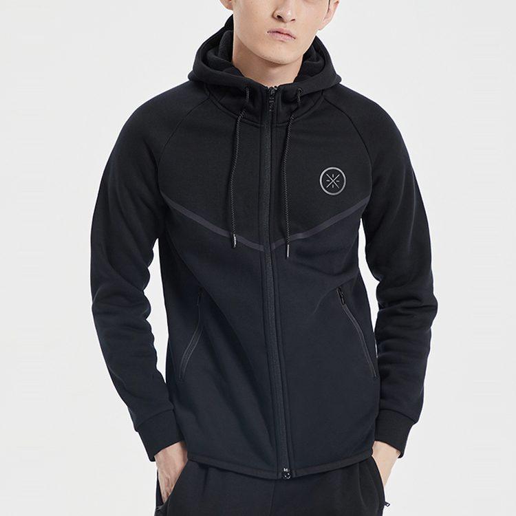 Li Ning Wade Collection Wade Collection, Fleece Lined Thermal Raglan Sports Hooded Jacket Men's Black AWDQ705-1