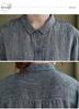 2026 Spring Retro Loose Fit Cotton Linen Lapel Shirt - Women's Plus Size, Long Sleeve