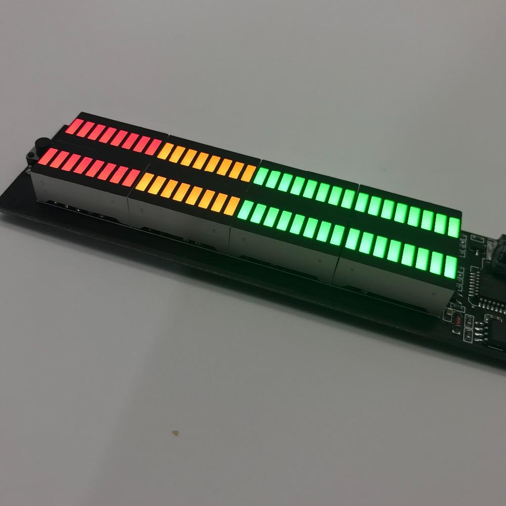 Multi-mode 32LED Level Indicator Music Spectrum Display Atmosphere Light Stereo Audio Rhythm Lamp VU Meter DC 12V 24V CAR Player
