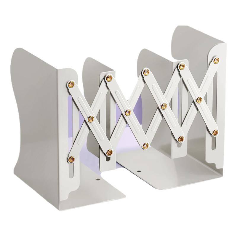 Foldable Desktop Book Rack with Pen Holder and Baffle.