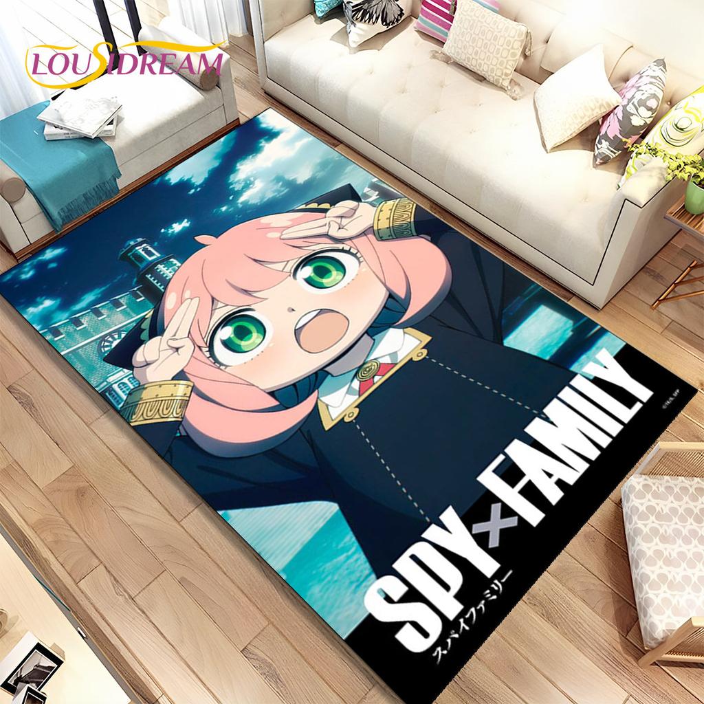 Japan Anime SPY×FAMILY Cartoon  Area Rug Large,Carpet Rug for Living Room Bedroom Sofa Doormat Decoration,kid Non-slip Floor Mat