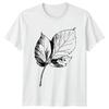 Botanical Leaf Sketch Nature Mens T-Shirt Womens Tee Graphic Top