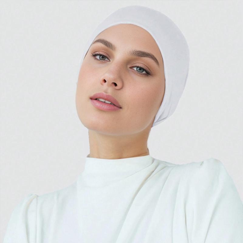 Wide Elastic Solid Hairband Soft Non-slip Head Scarf Hair Hoop for Muslim Women Daily Wear Party Use