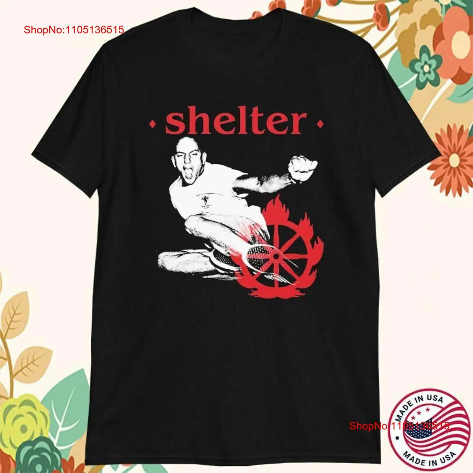 Shelter Band Baumwolle Schwarz Alle Größen T-Shirt Für Männer TU415 Vintage Gewaschen Leichtes Oberteil Für Den Alltag Weich Bequem 3XL bunt