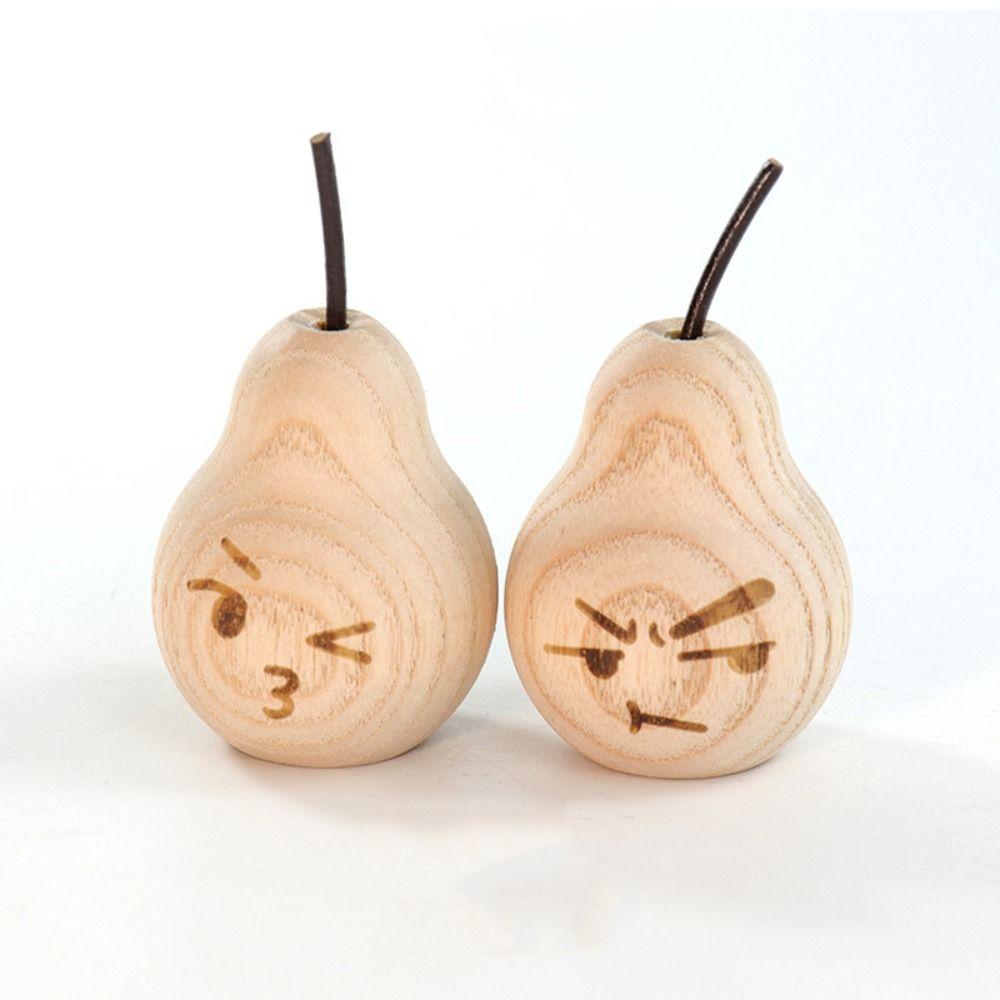 2pcs Cute Snow Pear Diffuser Handmade Perfume Diffuser Solid Wood Ornaments  Study Display